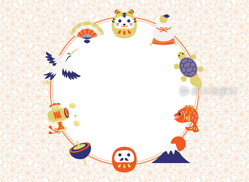 虎年新春佳节的框架。