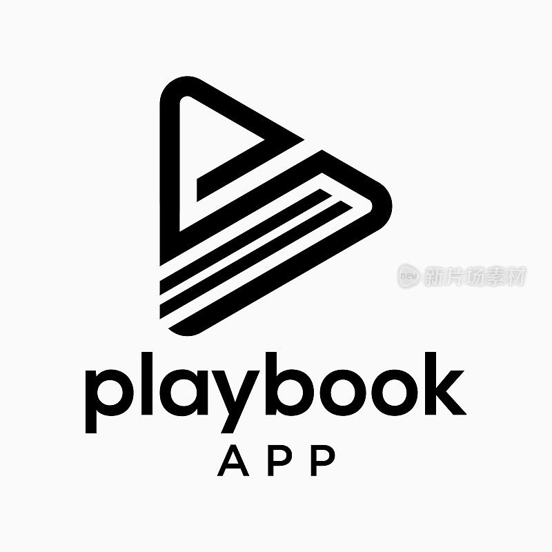 Playbook媒体App学习知识Logo设计向量
