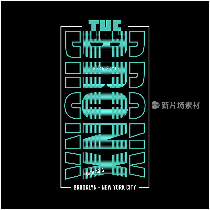 纽约布朗克斯区酷炫的印刷设计t恤矢量插图