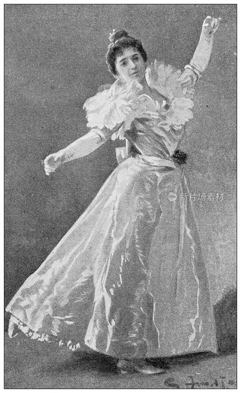 古董插图:舞者，萨拉班德