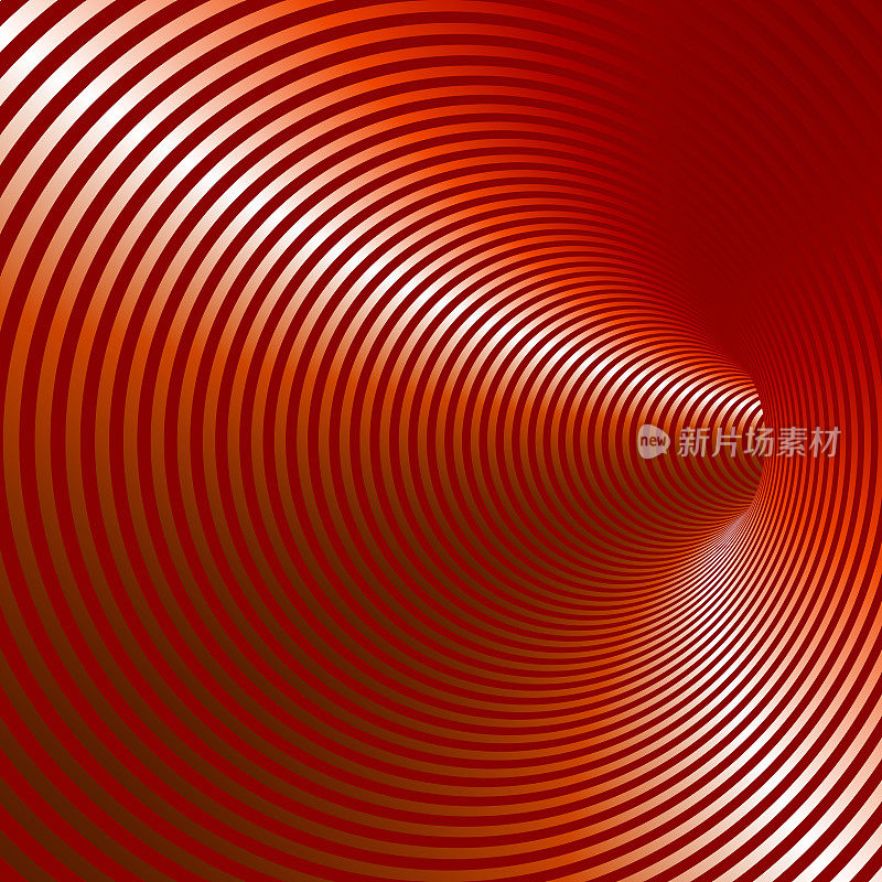 红色和反射银色圆圈形成转弯，3D矢量