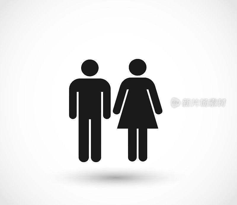 女人和男人图标插图