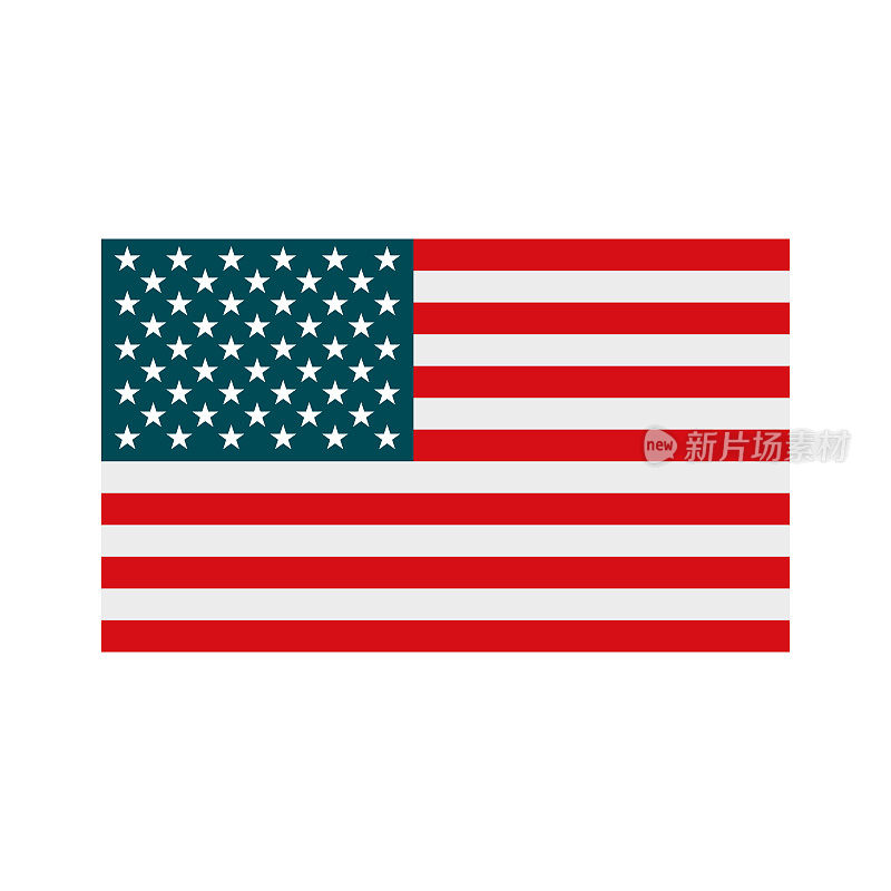 美国国旗图标在透明的背景