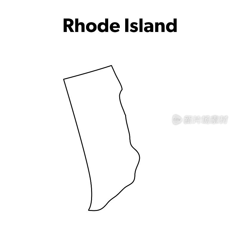 美国罗得岛州地图大纲