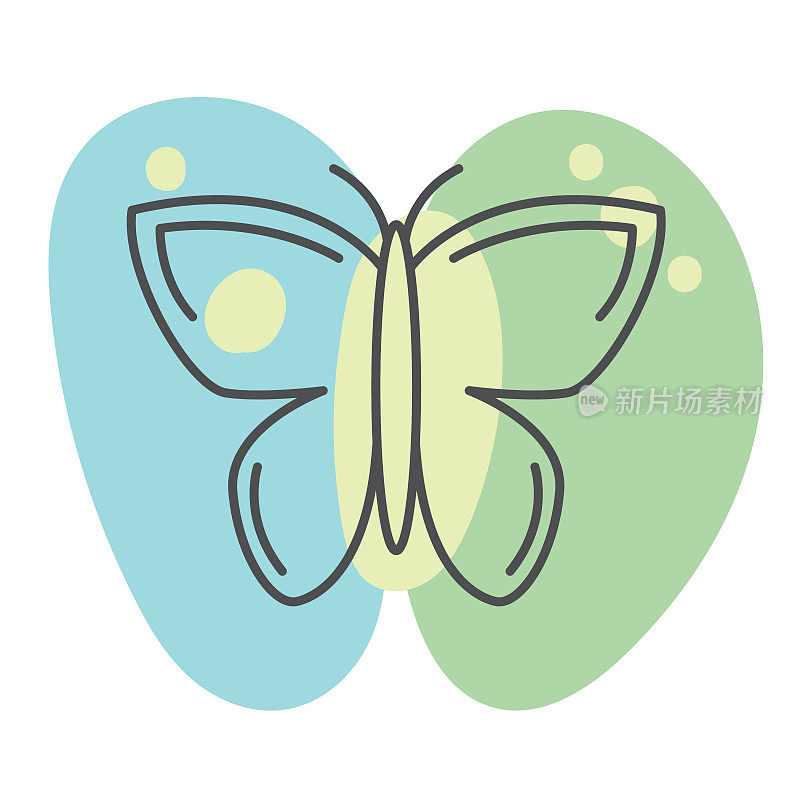 蝴蝶-环境细线图标