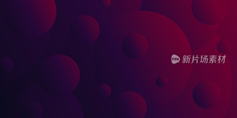 抽象几何背景与紫色梯度圆