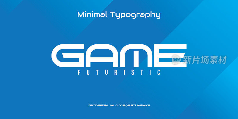 游戏科技运动字体。适合您公司的专业字体。基于现代游戏字体的Logo设计。