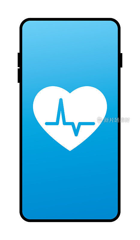 心脏脉搏智能手机图标
