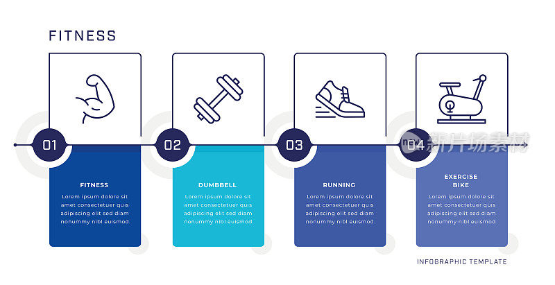 健身信息图设计模板
