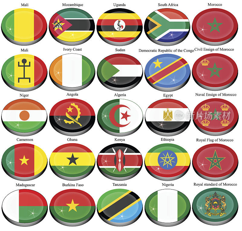 非洲的旗帜。