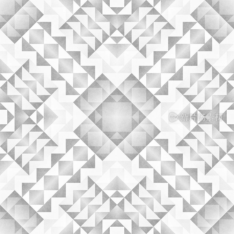 黑白部落无缝模式。阿兹特克风格抽象几何艺术版画。