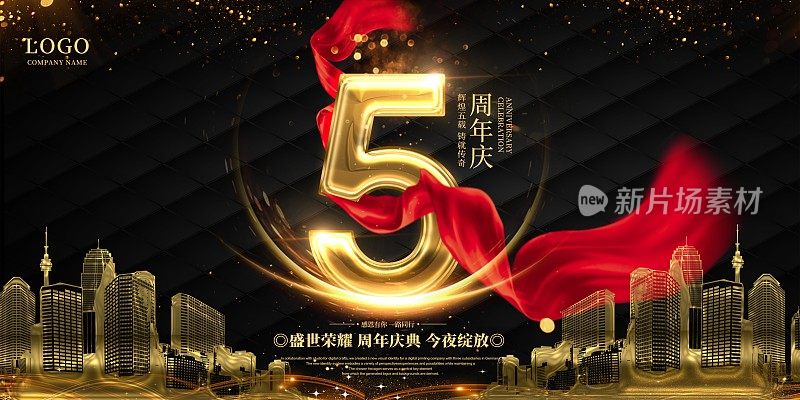 5周年庆典地产展板