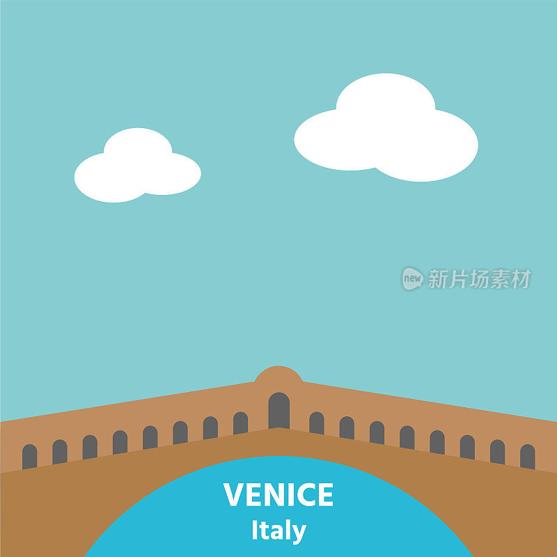 意大利威尼斯彩色插图，威尼斯的标志
