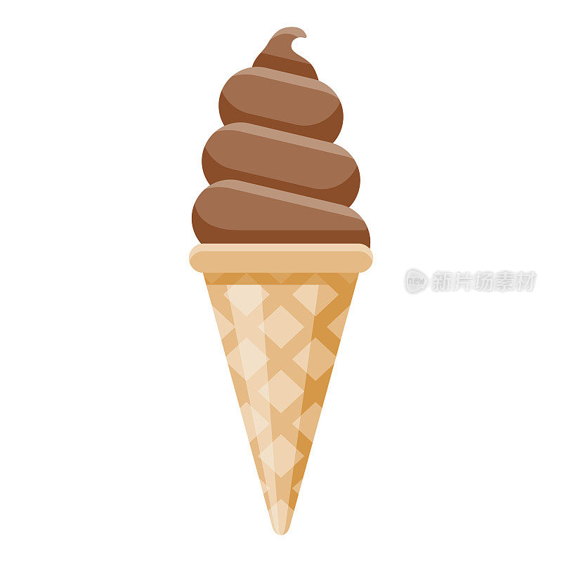 冰淇淋图标上透明的背景