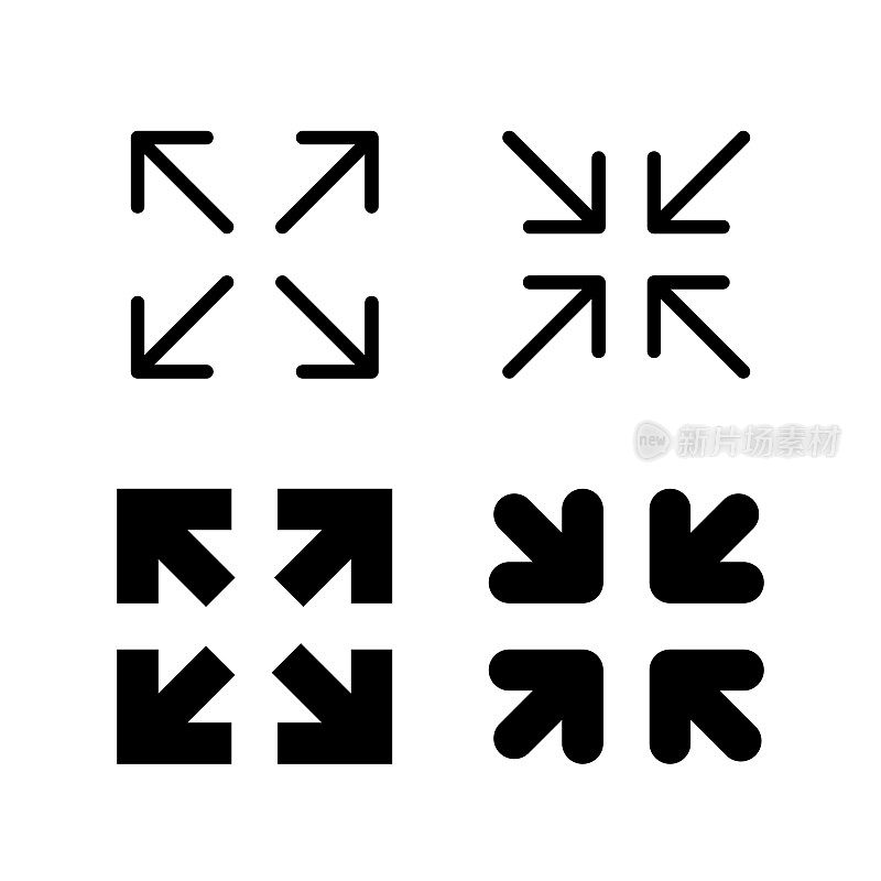 全屏和退出全屏图标