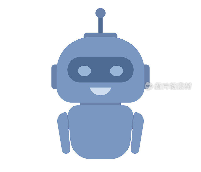 聊天机器人图标。人工智能机器人助手。在线客户支持。矢量平面插图