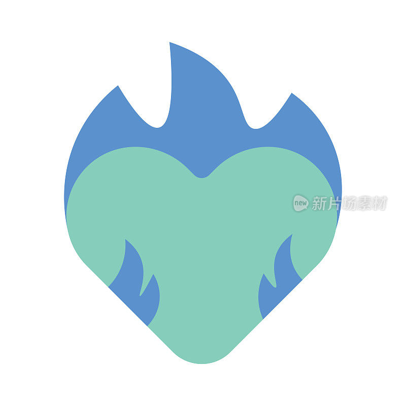 火上的心图标设计