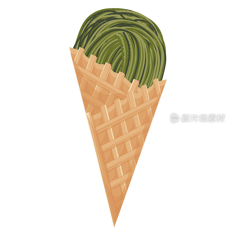 日本绿茶白峰冰淇淋