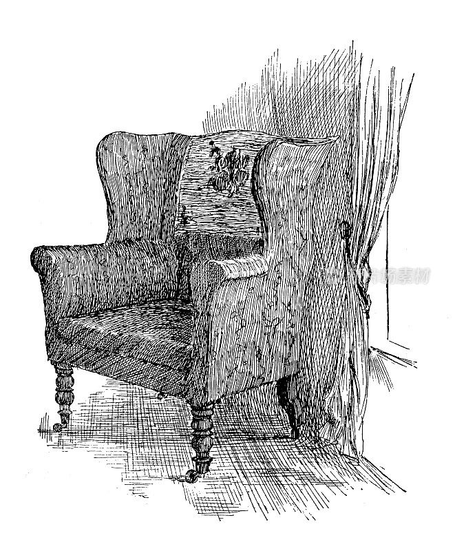 汉普顿县,马萨诸塞州的古董图像:扶手椅