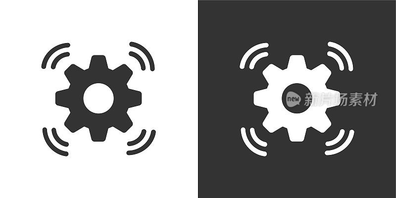 齿轮实体图标。包含数据，策略，规划，研究扎实的图标收集。矢量插图。网站设计、logo、app、模板、ui等
