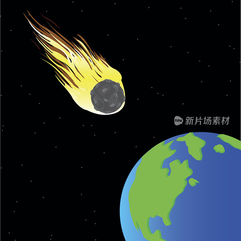 彗星和行星陆地
