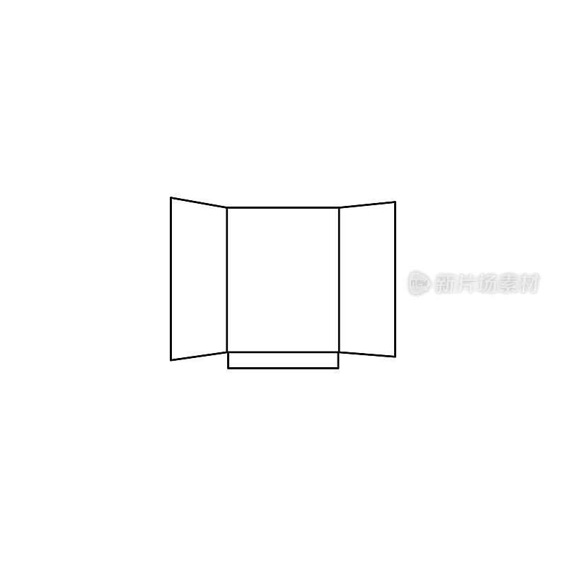 平面设计的开放式衣柜图标孤立。矢量插图。