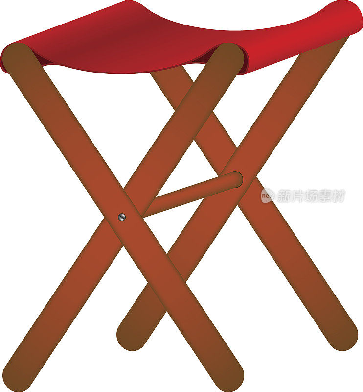 复古设计的折叠木椅