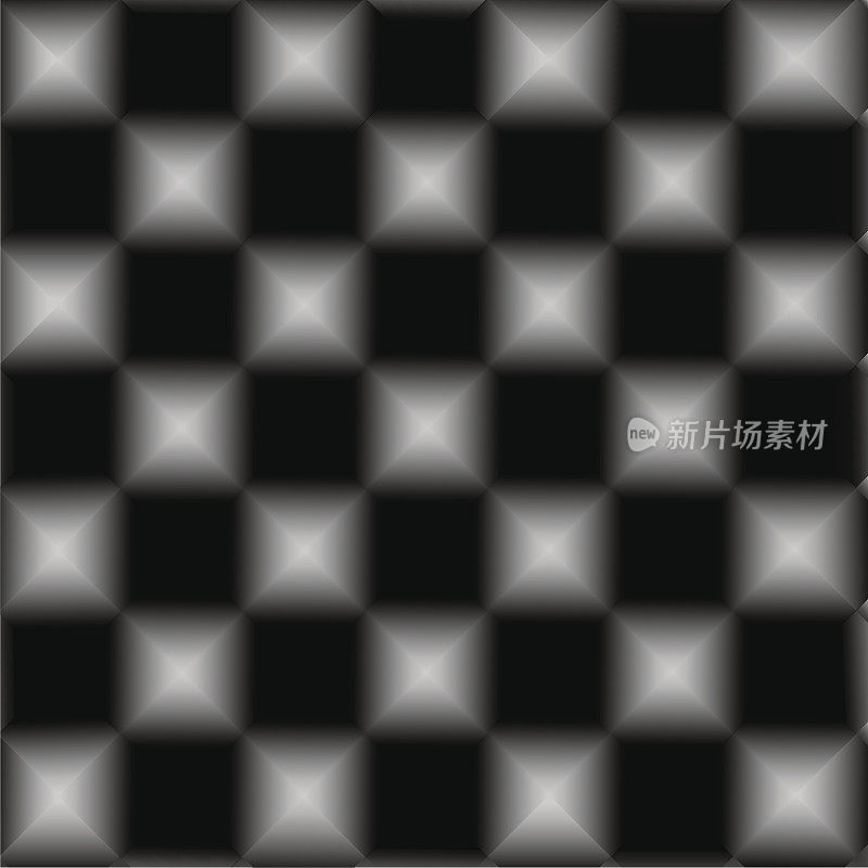 黑白棋盘，抽象的几何背景