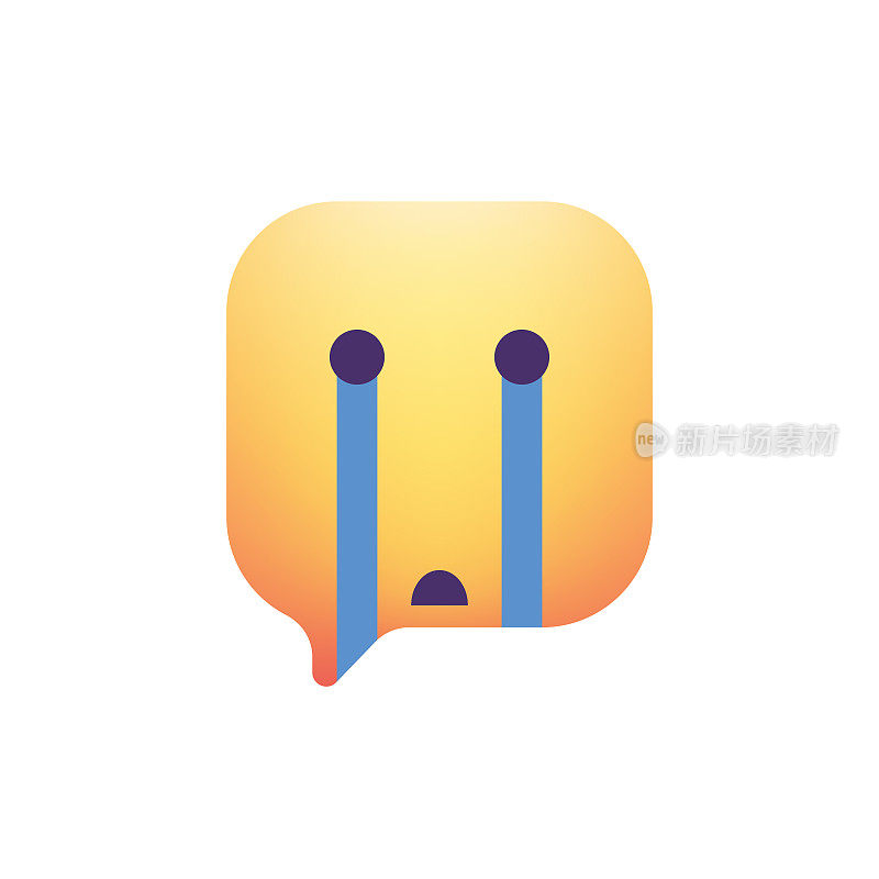 Emoticon设计色彩渐变圆方思想泡泡