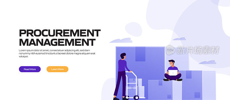 采购管理概念矢量插图网站横幅，广告和营销材料，在线广告，业务演示等。