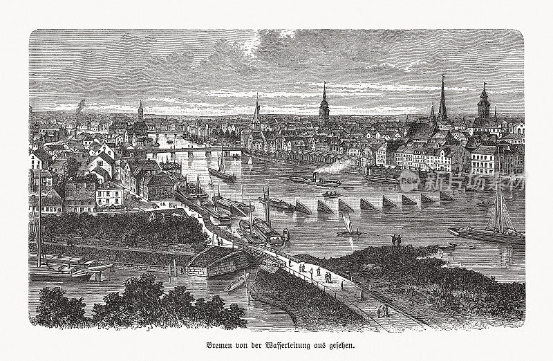 德国不来梅的历史观,木刻,1893年出版