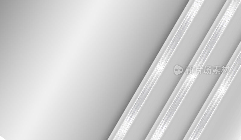抽象线条,浅色银色阴影高科技企业背景。