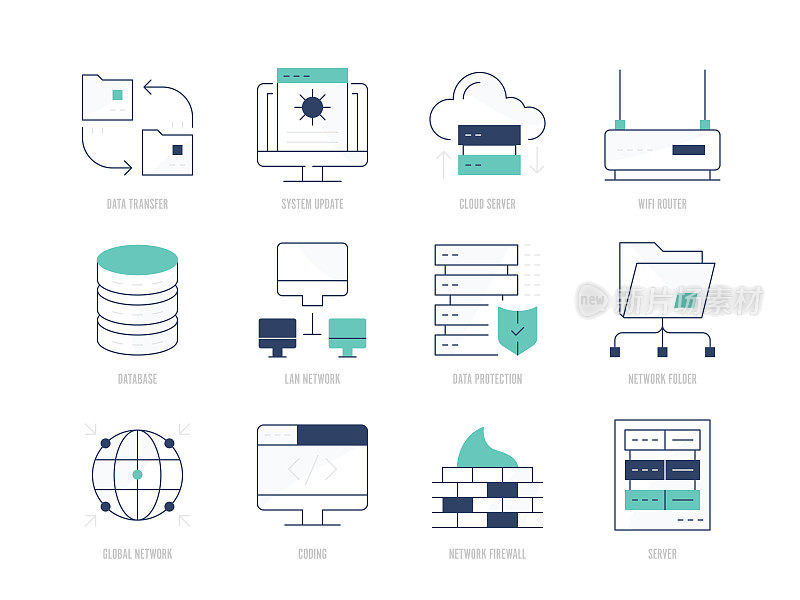 网络技术图标集