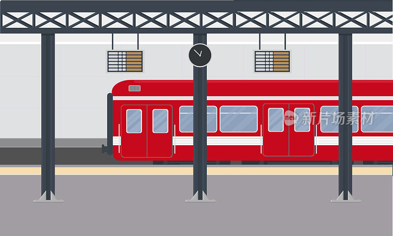 地铁旅客列车车厢在火车站火车站