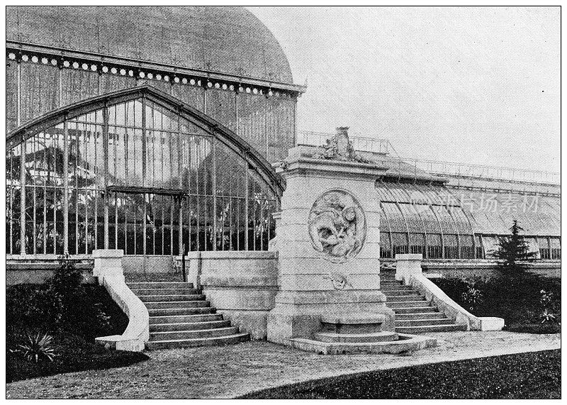 古老的图像:新巴黎温室，1898年