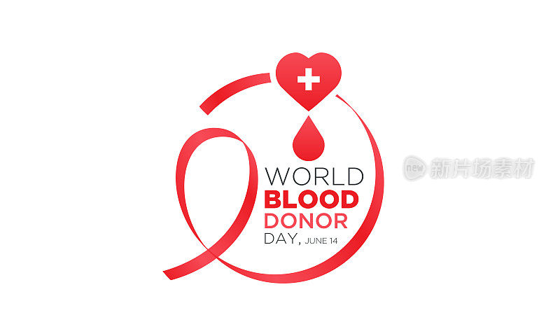 每年的6月14日是世界献血者日。献血概念插图背景世界献血者日。矢量插图。
