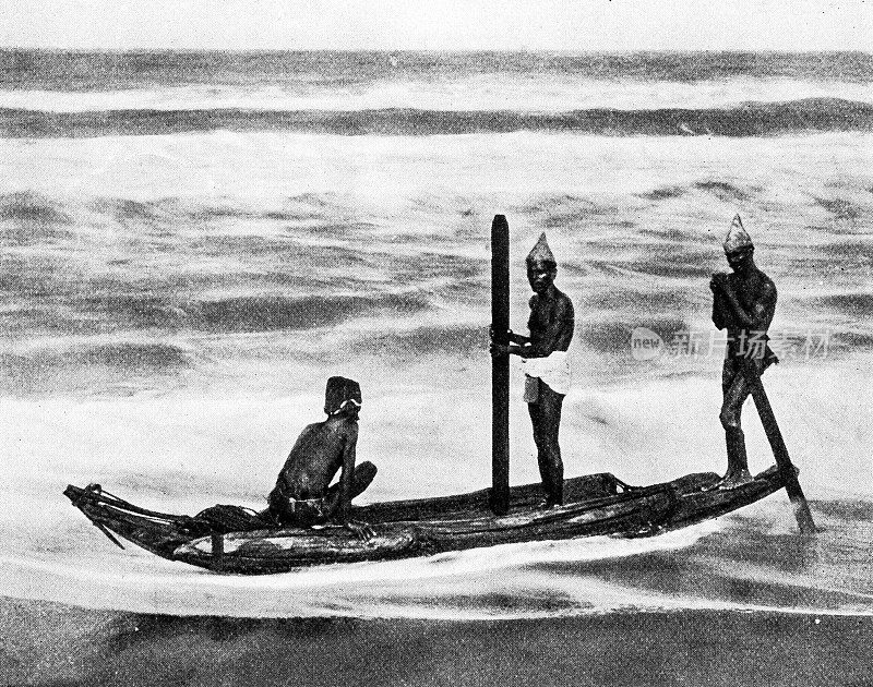 1895年印度的人物和地标:双体船