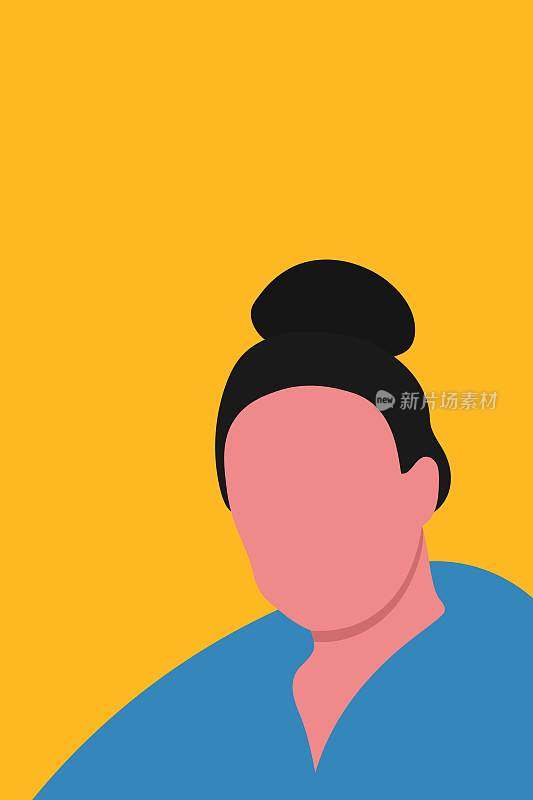 一个女人的肖像极简主义设计