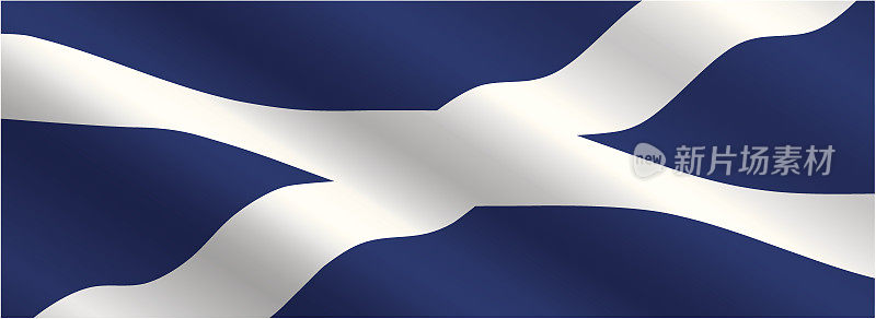 风中飘扬的苏格兰国旗