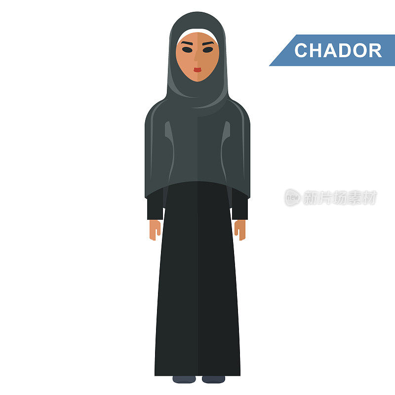 阿拉伯妇女穿罩袍