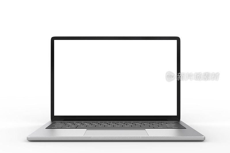 空白屏幕的笔记本电脑