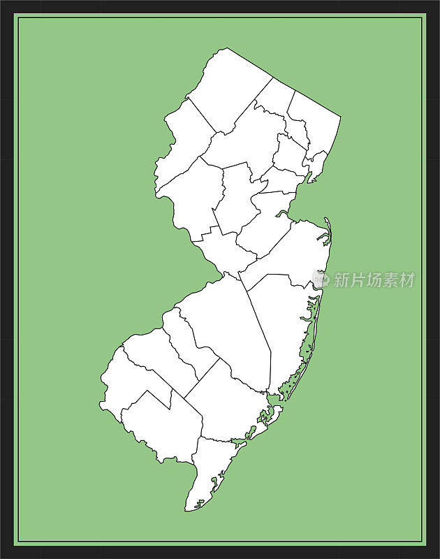 可下载的新泽西县地图