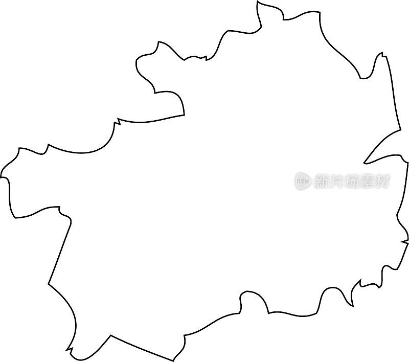 地图中国地区-贵州