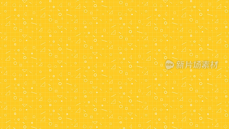 黄色半色调几何无缝图案背景