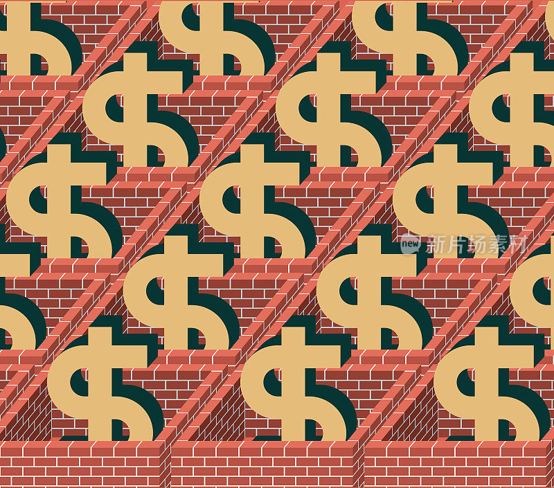 经济危机-砖墙