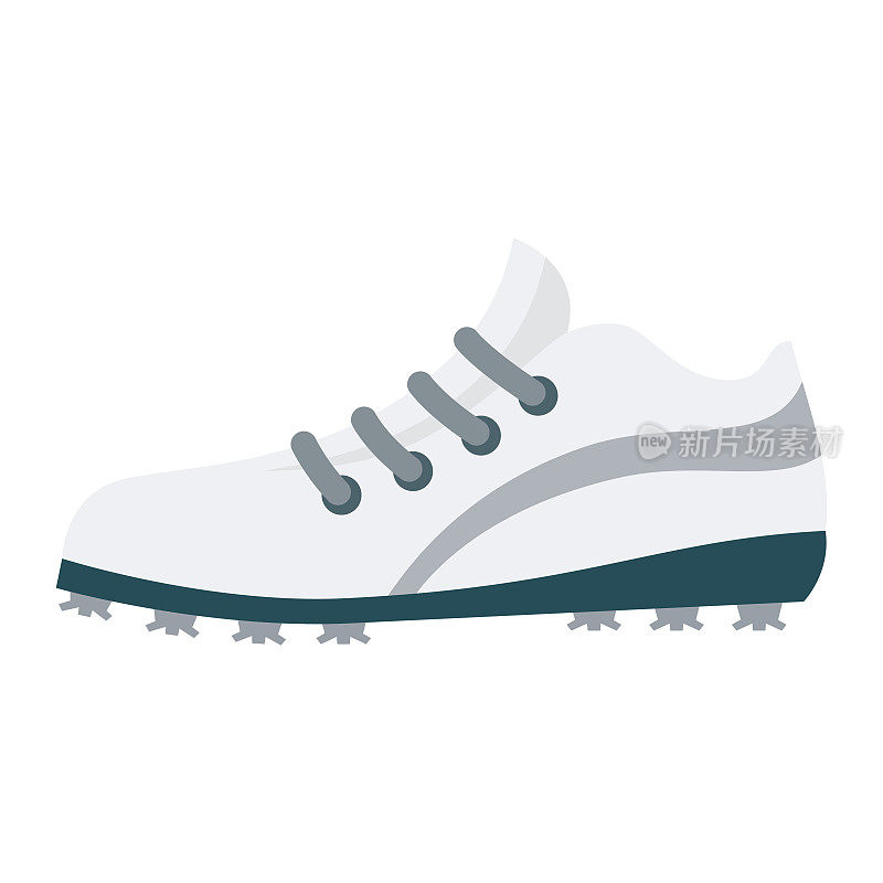 高尔夫球鞋图标上透明的背景