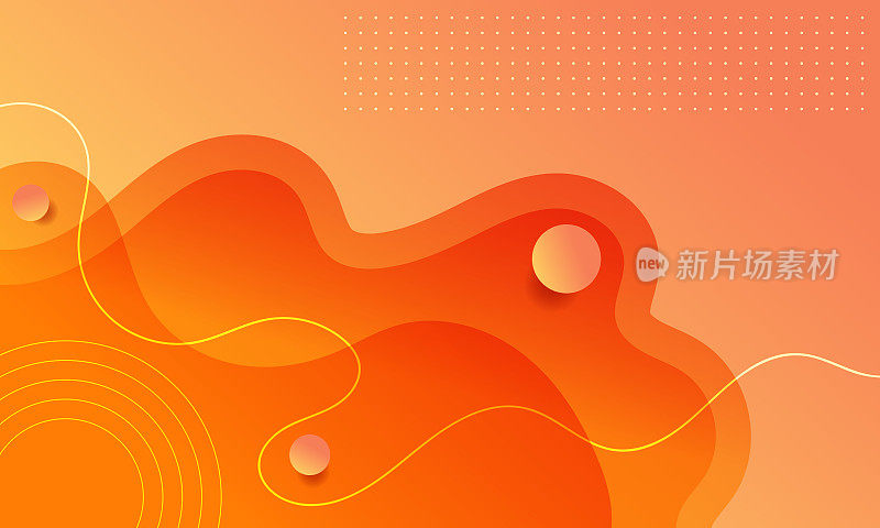 现代抽象黄色和橙色渐变颜色背景