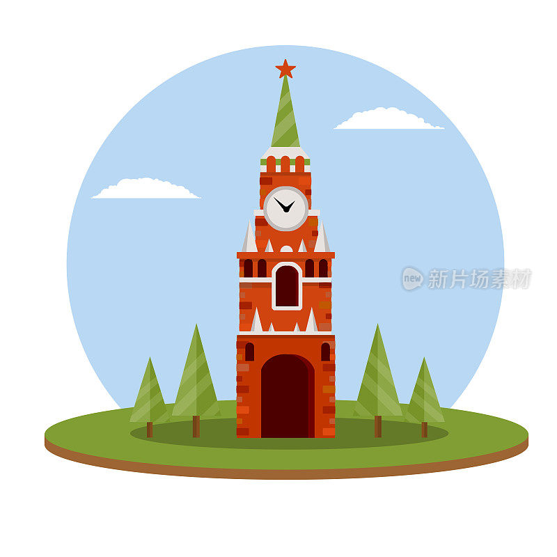 莫斯科克里姆林宫。俄罗斯的住所。红场上的总统。