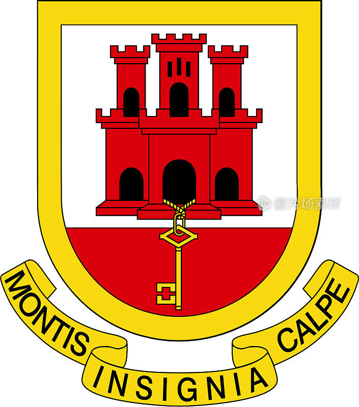 直布罗陀盾徽-联合王国。