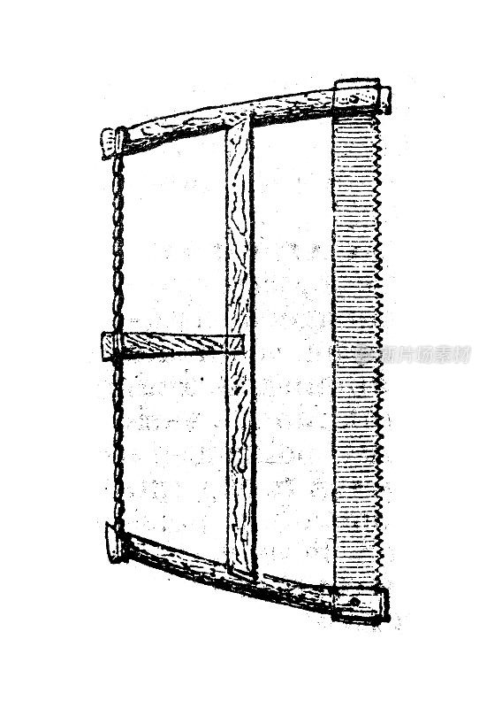 古玩雕刻插图:锯